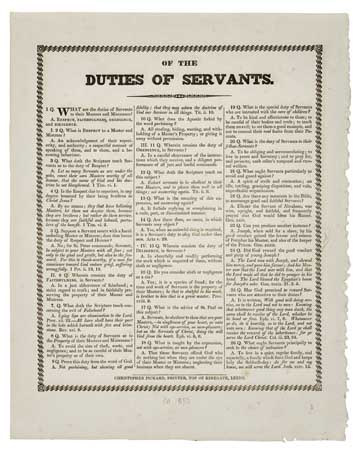 (SLAVERY AND ABOLITION.) Of The Duties of Servants.